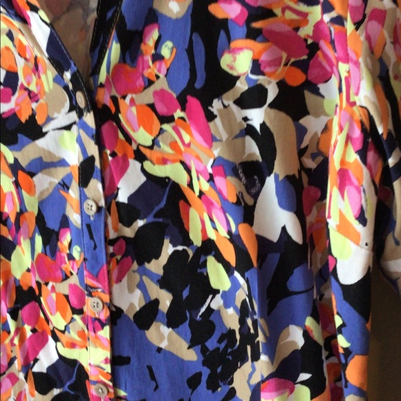 ❤️today $5  Dana Buchman XL Blouse Button Front EUC - Picture 4 of 6